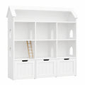 Meuble polyvalent, avec rangement, coloris blanc, 120 x 30 x 117,5 cm, pour les espaces de vie