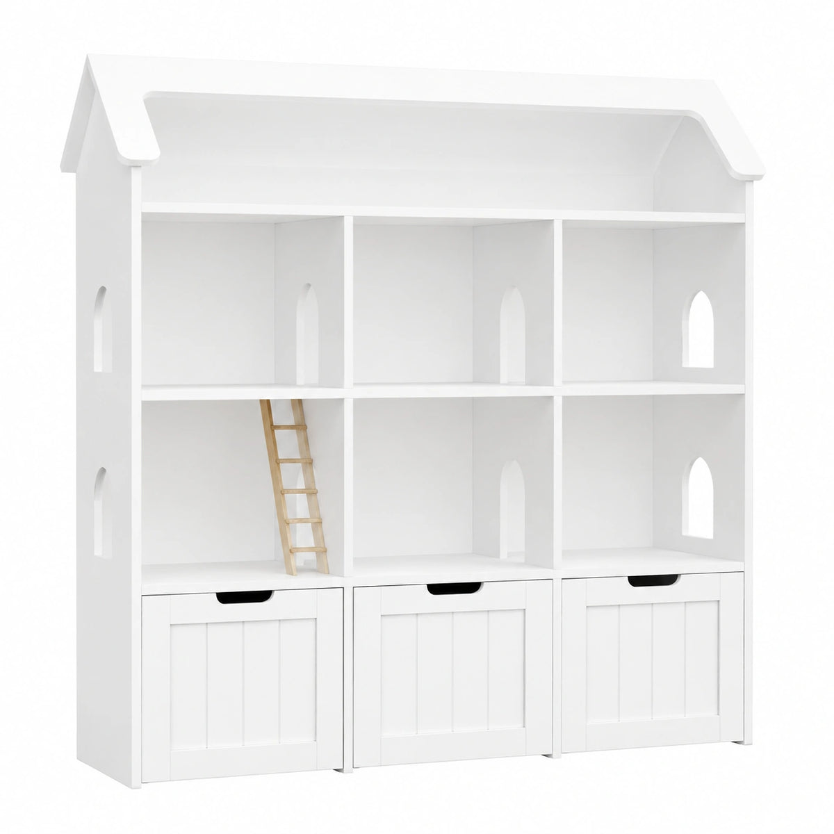 Meuble polyvalent, avec rangement, coloris blanc, 120 x 30 x 117,5 cm, pour les espaces de vie