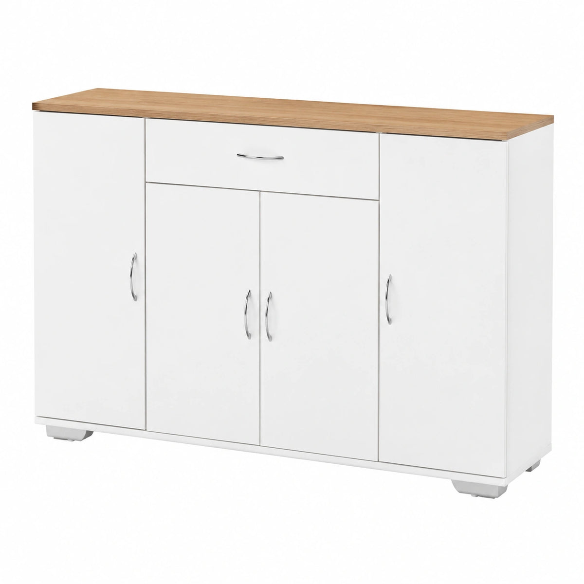 Armoire, réglable, avec rangement, avec tiroirs, en panneaux de bois et lin, coloris blanc, 110 x 30 x 70 cm, pour la chambre