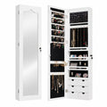 Armoire, avec tiroirs, avec portes, avec éclairage LED, coloris blanc, pour la chambre