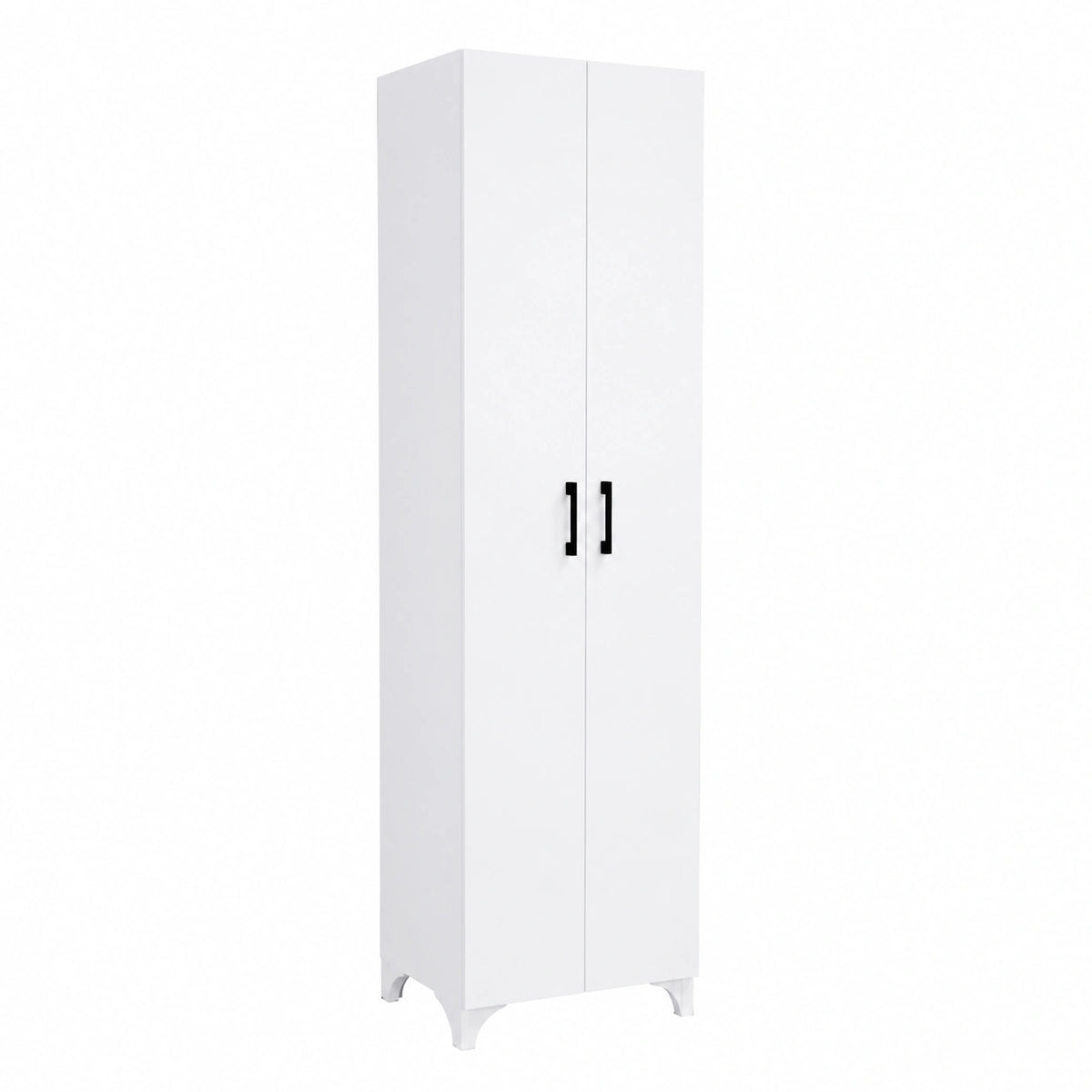 Armoire, avec rangement, avec étagères, avec portes, coloris blanc, 178 x 49 x 32 cm, pour la chambre
