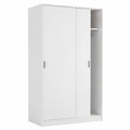 Armoire, avec portes coulissantes, avec portes, 200 x 100 x 50 cm, coloris blanc, pour la chambre