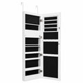 Armoire, avec portes, avec éclairage LED, coloris blanc, pour la chambre