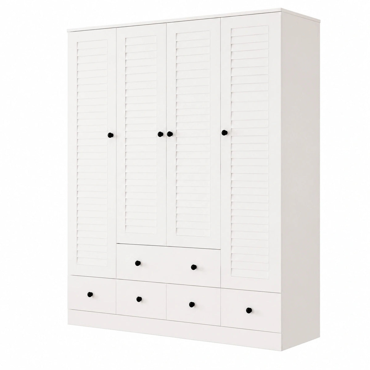 Armoire, avec rangement, avec tiroirs, avec étagères, en panneaux de bois, coloris blanc, 150 x 48 x 180 cm, pour la chambre