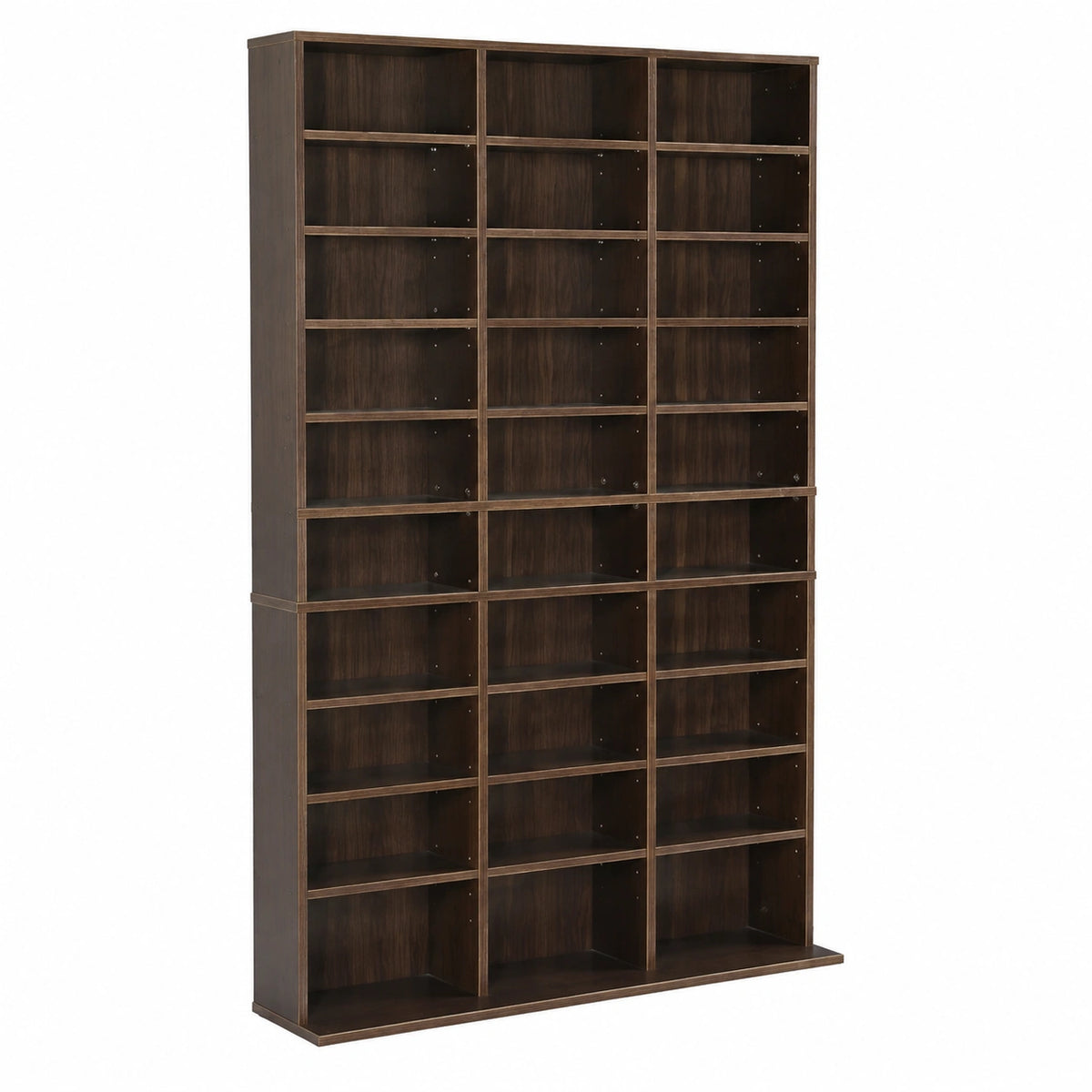 Bureau, réglable, avec rangement, avec étagères, 102 x 23,5 x 195 cm, coloris marron, pour l’espace de travail