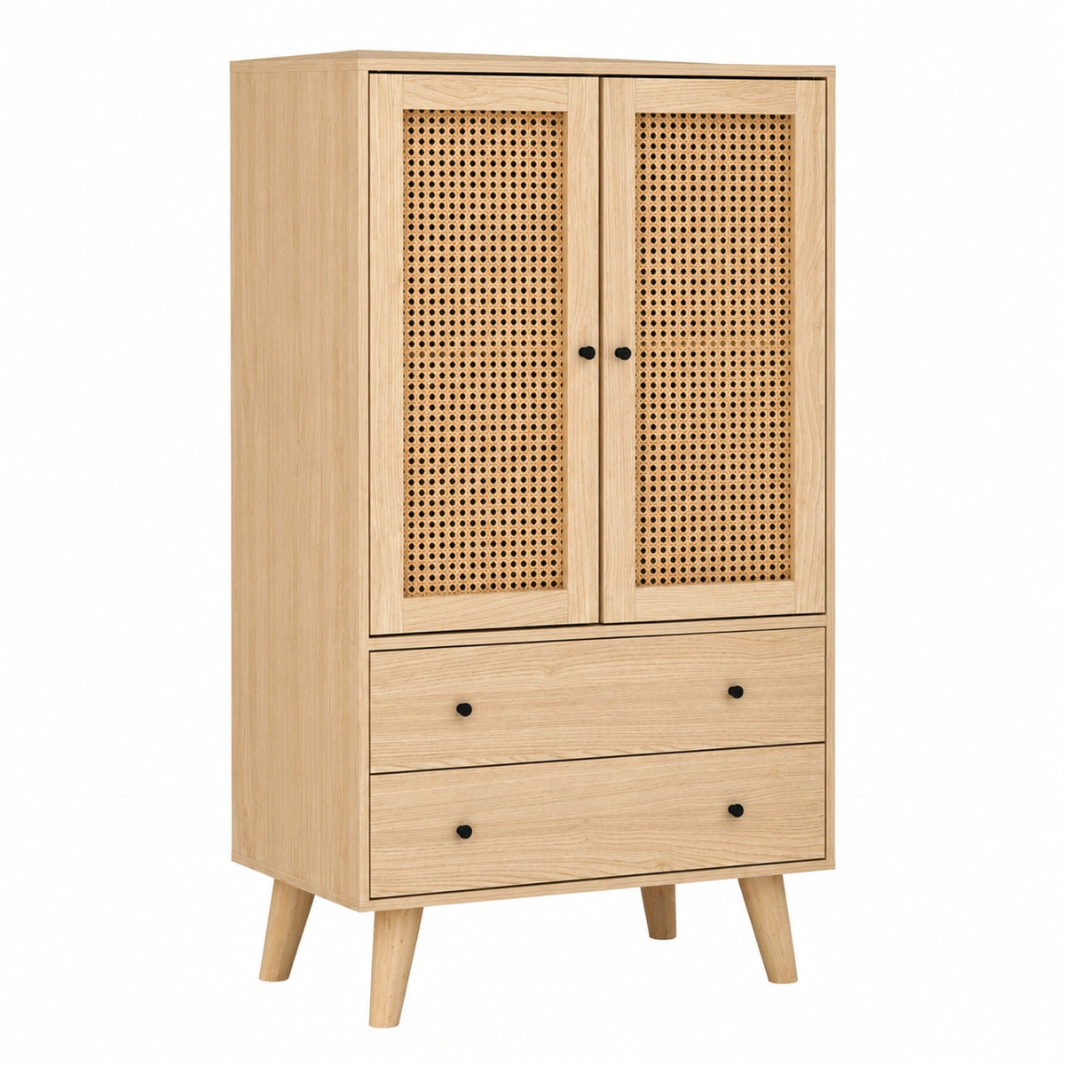Armoire, avec rangement, avec tiroirs, avec portes, en résine tressée, pour la chambre