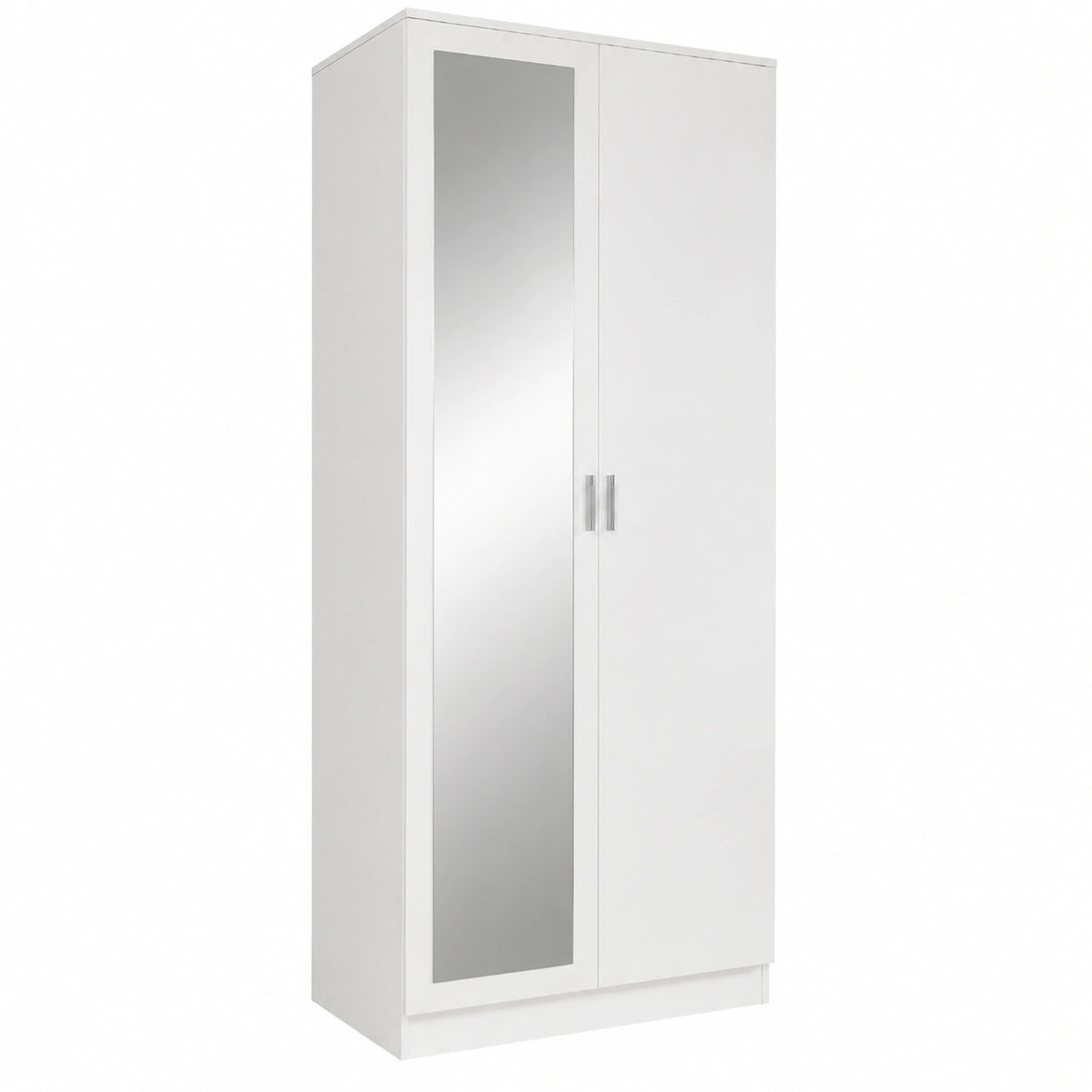 Armoire, pivotant, avec portes, coloris blanc, pour la chambre