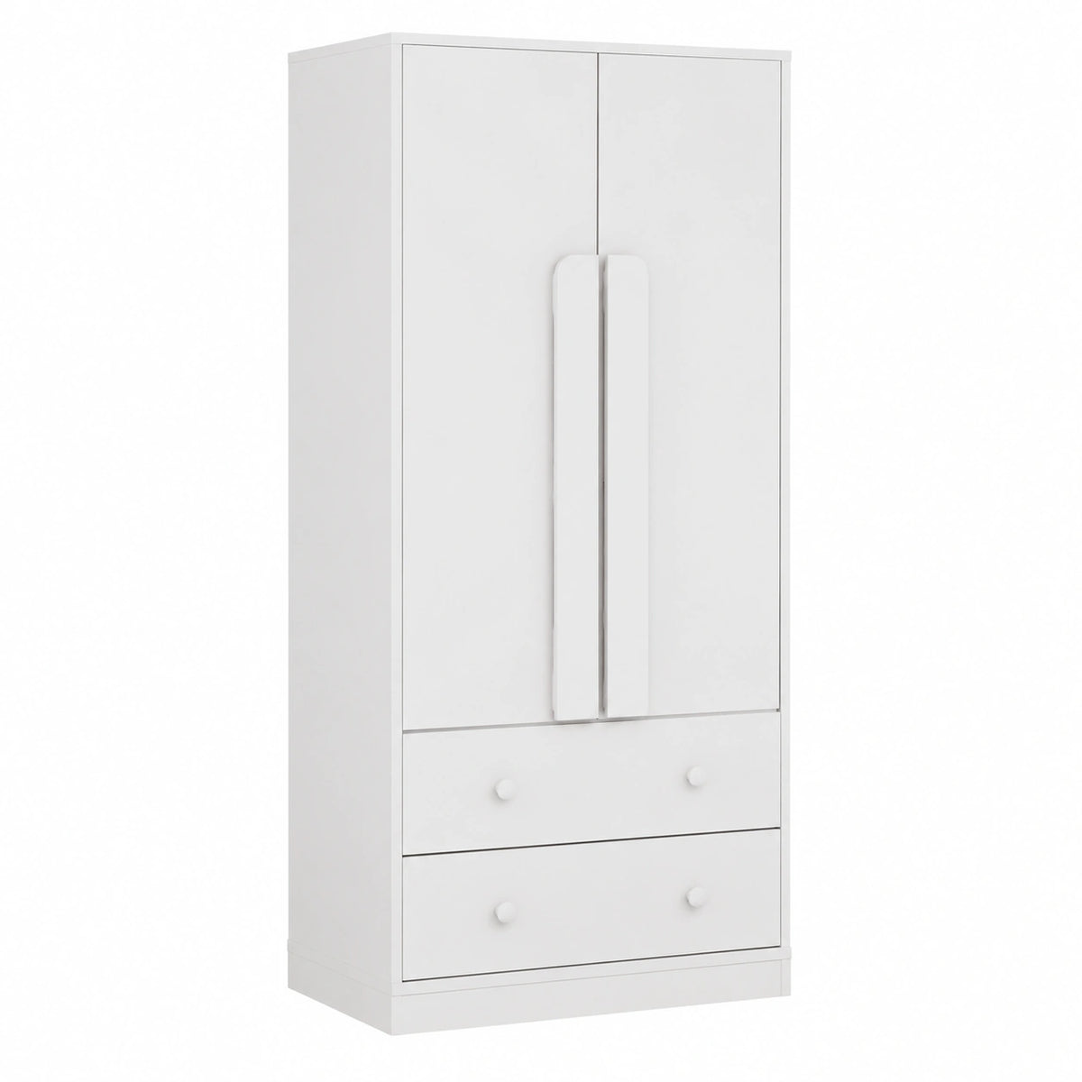 Armoire, avec rangement, avec tiroirs, avec portes, 70 x 40 x 170 cm, coloris blanc, pour la chambre