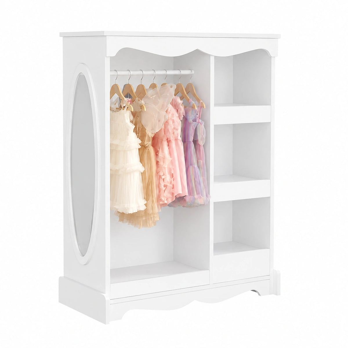 Portant à vêtements, coloris blanc, pour la chambre ou l’entrée
